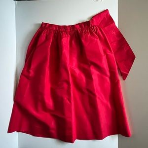 Red Taffeta Skirt - Size S